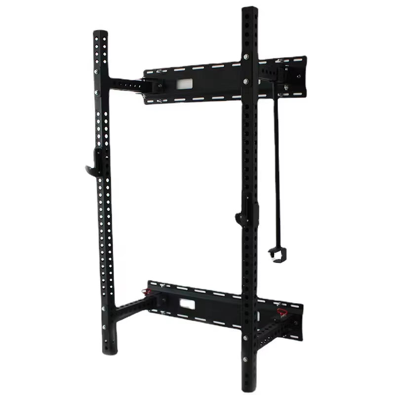 Power Exercise Multi Gym Equipment Fold Back Wall Mount Rack Gym Equipment Bench Press and Squat Rack