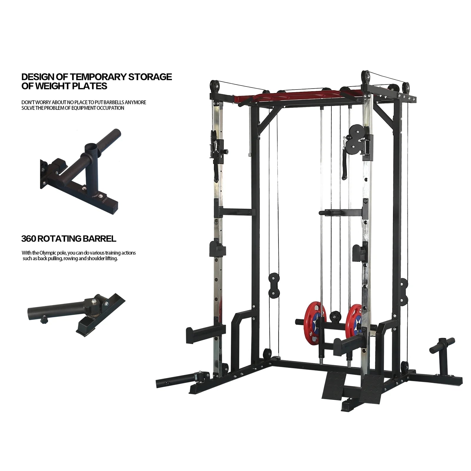 Best Power Cage with LAT Pulldown and Weight Storage Rack Optional Weight Bench, 1400 Lb Capacity Power Rack for Home and Garage Gyms, Multiple Accessory Squat Racks for Full Body Workouts