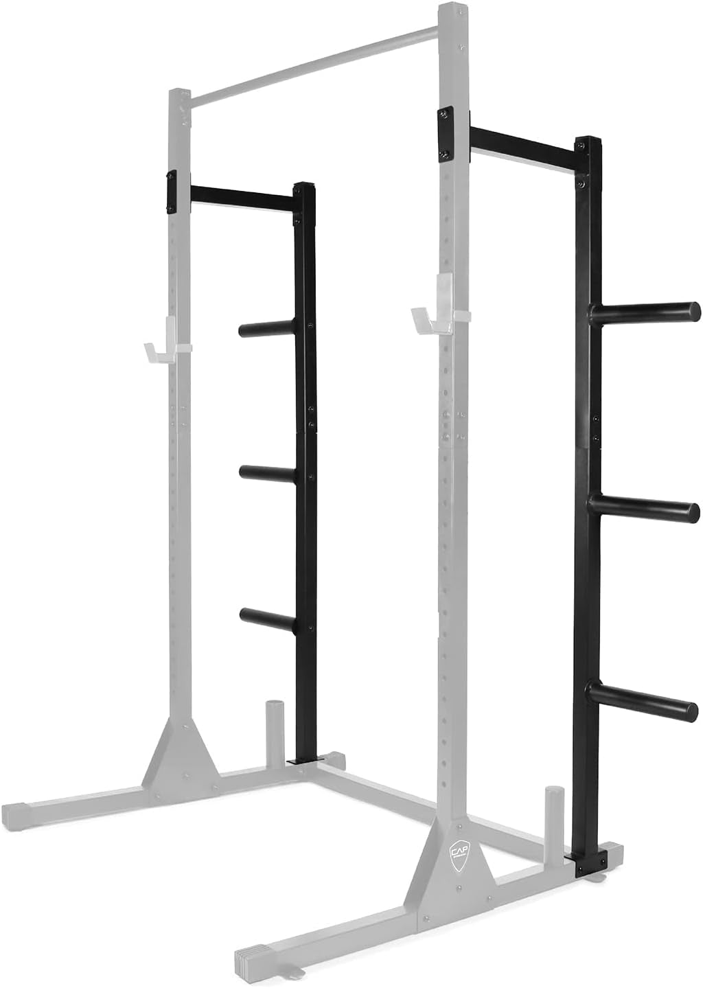 Squat Stand with J-Hooks & Pull up Bar, Bench Press Rack for Full Body Strength Workout; Safety Spotter Arms, Plate Holder & Half Rack Conversion Kit Attachments Available