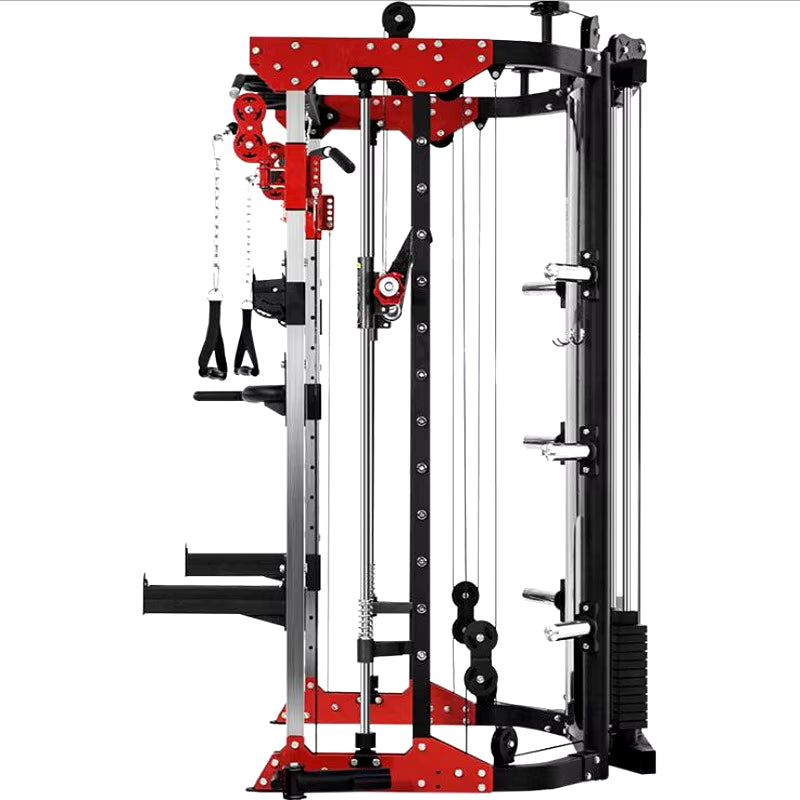 Workout Equipments Multi-Functional Squat Rack with 100Kg Counterweight Gym Equipment Multi-Functional Smith Machine