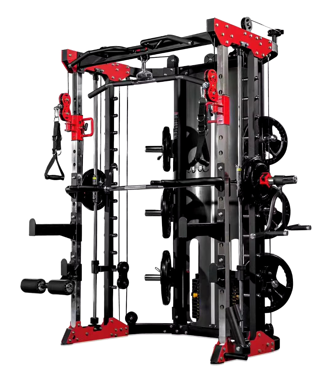 Workout Equipments Multi-Functional Squat Rack with 100Kg Counterweight Gym Equipment Multi-Functional Smith Machine