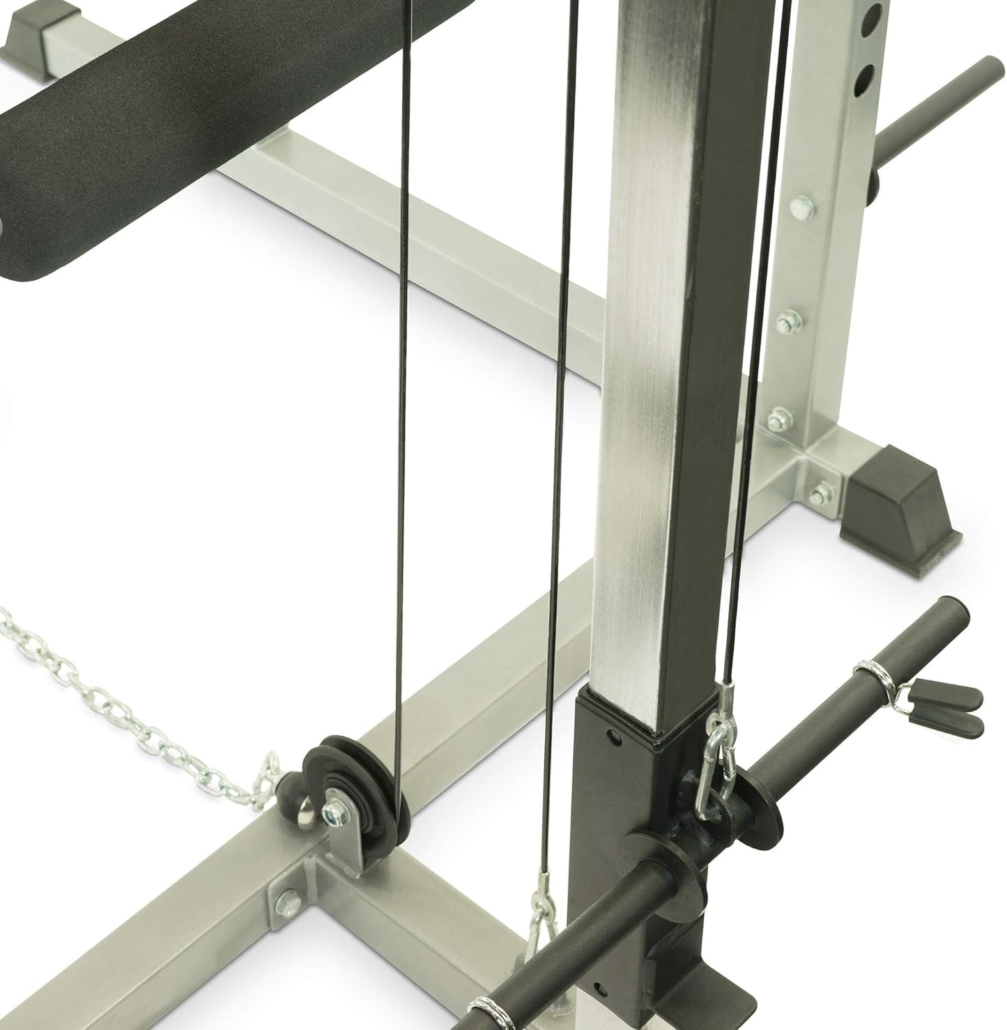 BD-7 Power Rack - Squat Rack and Bench Press Power Cage with LAT Pulldown Attachment and Other Workout Rack Bundle Options for a Complete Weightlifting Home Gym