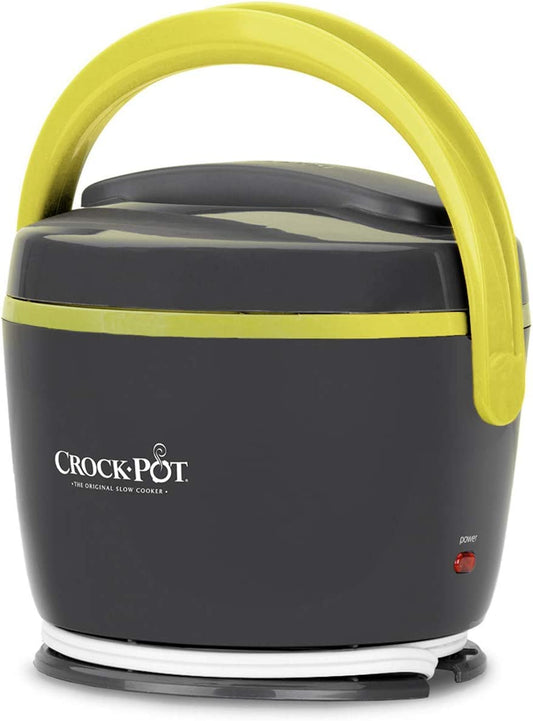 Electric Lunch Box, Portable Food Warmer for On-The-Go, 20-Ounce, Grey/Lime