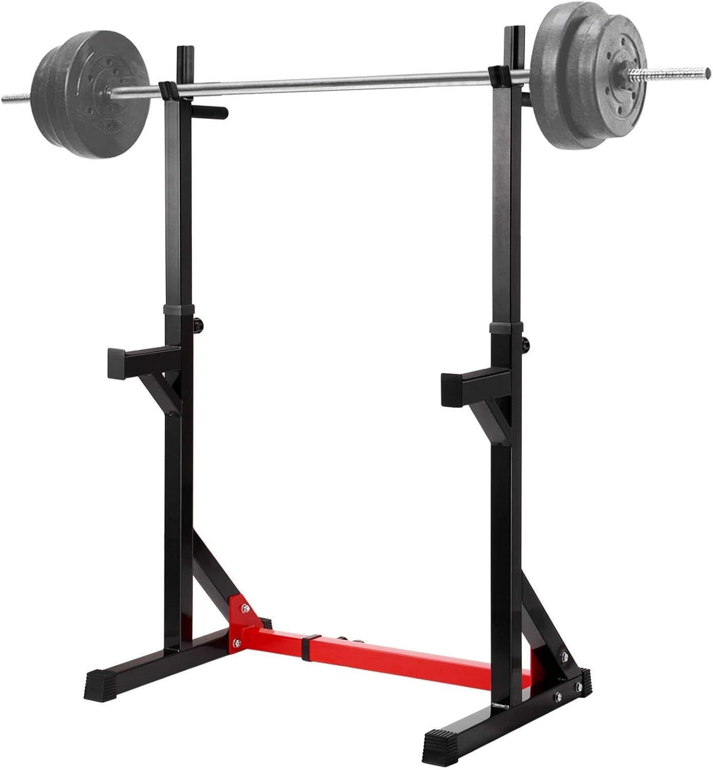 Multi-Function Barbell Rack Dip Stand Height Adjustable Barbell Stand Weight Lifting Rack Gym Family Fitness Squat Rack Weight Lifting Bench Press Dipping Station