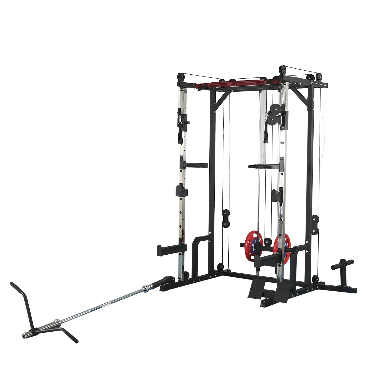 Best Power Cage with LAT Pulldown and Weight Storage Rack Optional Weight Bench, 1400 Lb Capacity Power Rack for Home and Garage Gyms, Multiple Accessory Squat Racks for Full Body Workouts