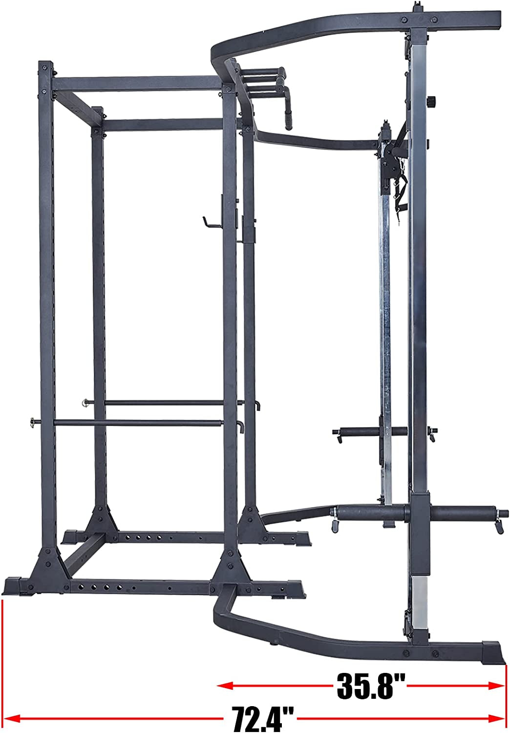 Power Cage, Squat Rack with Cable Crossover Power Rack with LAT Pulldown(Power Cage with Cable Crossover)